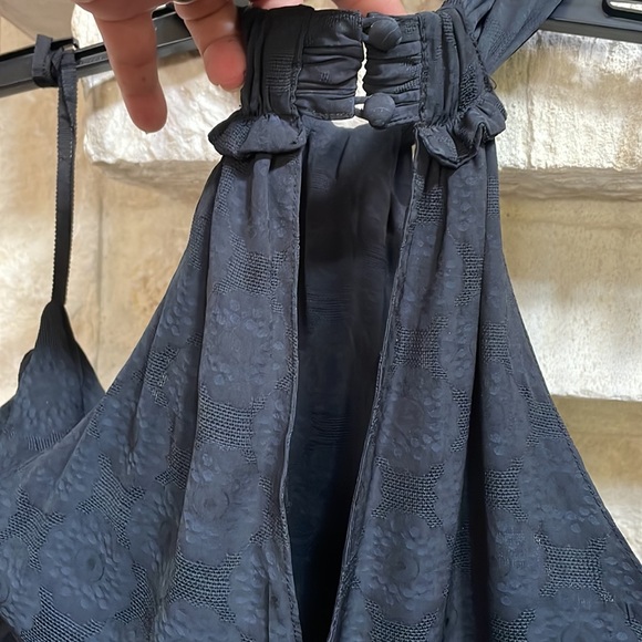 Anthropologie New without tags black Halter swing tiered top . Size L - Picture 5 of 8